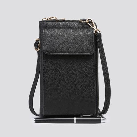 SMALL BILLY PURSE/ CROSSBODY BAG BLACK (GOLD)