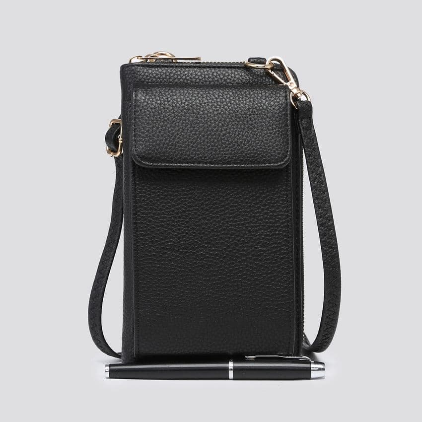 SMALL BILLY PURSE/ CROSSBODY BAG BLACK (GOLD)