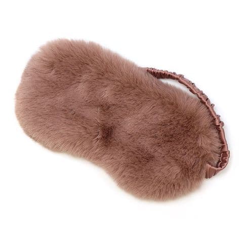 SOFT FAUX FUR DUSKY PINK SLEEP MASK