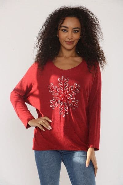 SOFT SPARKLE SNOWFLAKE TOP