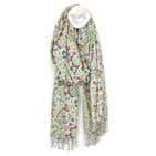 SOFT TURQUOISE ROMANTIC FLORAL SCARF (1)