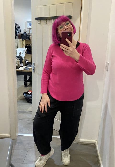 SOFT V NECK PLAIN KNIT