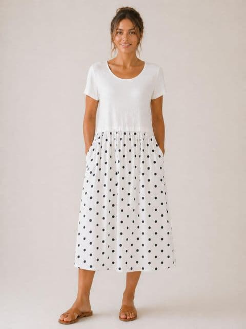 SPOTTY T SHIRT DRESS