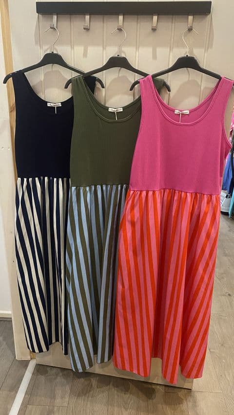 STRIPE VEST DRESS