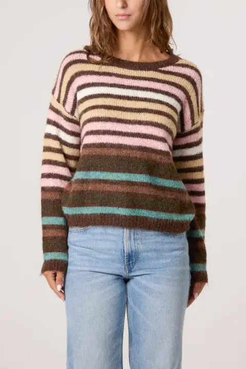 STRIPED COLOURFUL KNIT JUMPER