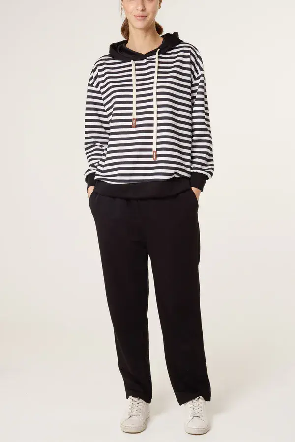 STRIPED SOFT TOUCH HOODY & BOTTOMS