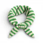 STRIPED WOOL BLEND TRIANGLE NECK SCARF