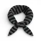 STRIPED WOOL BLEND TRIANGLE NECK SCARF