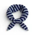 STRIPED WOOL BLEND TRIANGLE NECK SCARF