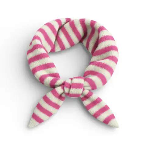 STRIPED WOOL BLEND TRIANGLE NECK SCARF