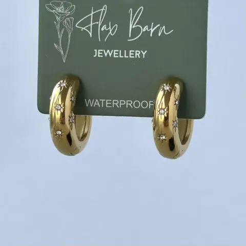 TARNISH RESISTANT GLIMMER HUGGIES IN GOLD