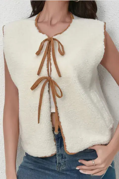 TEDDY BOW WAIST COAT