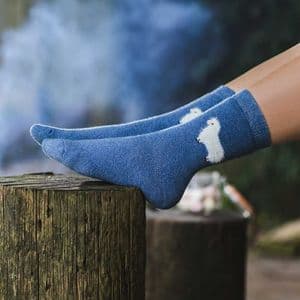 THICK CREAM FLUFFY SHEEP WOOL SOCKS