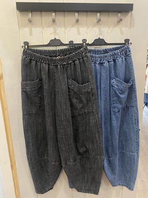 THICK DENIM FRONT POCKET COCOON