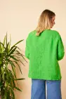 THREE BUTTON LINEN TOP