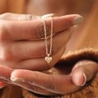 TINY HEART PENDANT NECKLACE GOLD