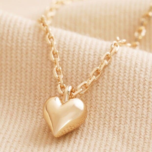 TINY HEART PENDANT NECKLACE GOLD
