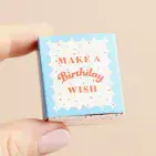 TINY MATCHBOX CERAMIC BIRTHDAY CAKE TOKEN