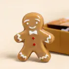 TINY MATCHBOX CERAMIC GINGERBREAD TOKEN