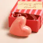 TINY MATCHBOX LOVE YOU CERAMIC HEART TOKEN