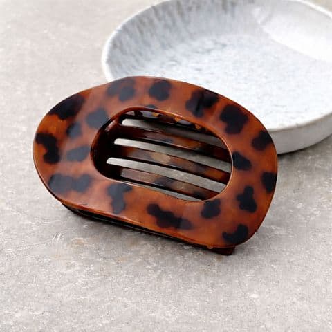 TORTOISE SHELL HORIZONTAL CLAW CLIP