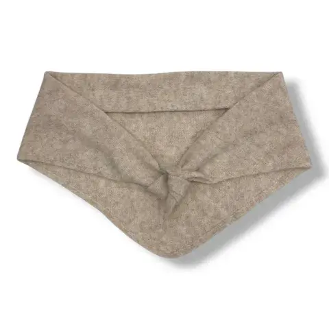 TRIANGLE KNIT WOOL SCARF IN OATMEAL