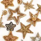 TRIPLE GOLD STAR EARRINGS