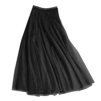 TULLE SKIRT PLAIN SOFT BLACK
