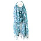 TURQ & LILAC FLORAL MODAL SCARF
