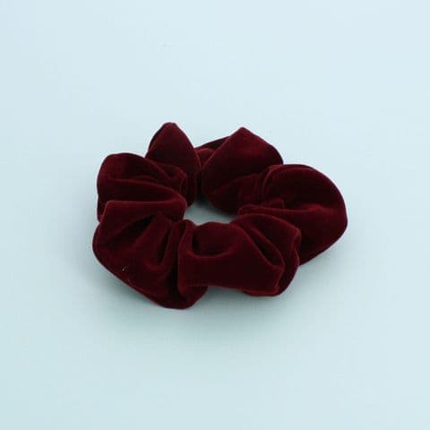 VELVET SCRUNCHIE AUBERGINE