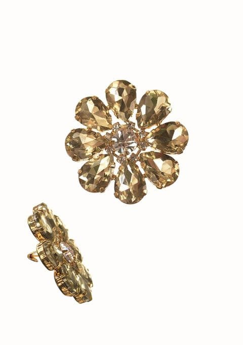 VINTAGE GOLD FLOWER BROOCH