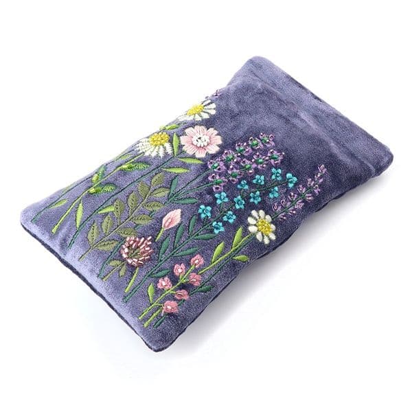 VIOLET BLUE VELVET MEADOW GLASSES CASE