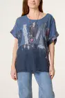 WATERCOLOUR FLOWER COTTON TOP