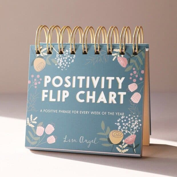 WEEKLY POSITIVITY FLORAL DESKTOP FLIP CHART