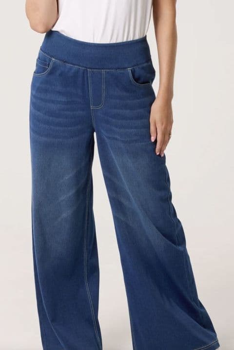 WIDE WAISTBAND & LEG JEANS