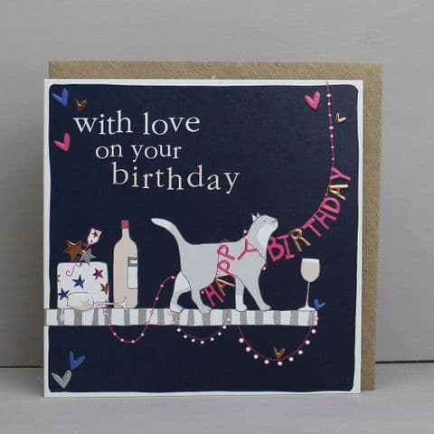 WITH LOVE BIRTHDAY CAT