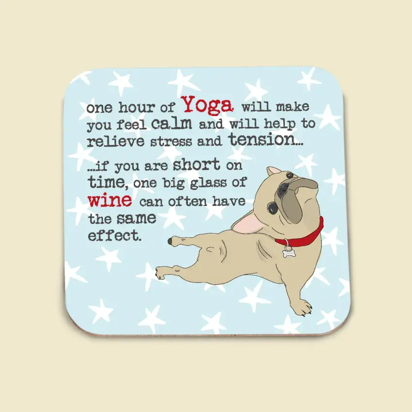 YOGA AND WINE COASTER