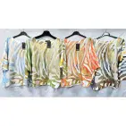 ZEBRA PRINT GOLD FOIL V FINE MESH KNIT