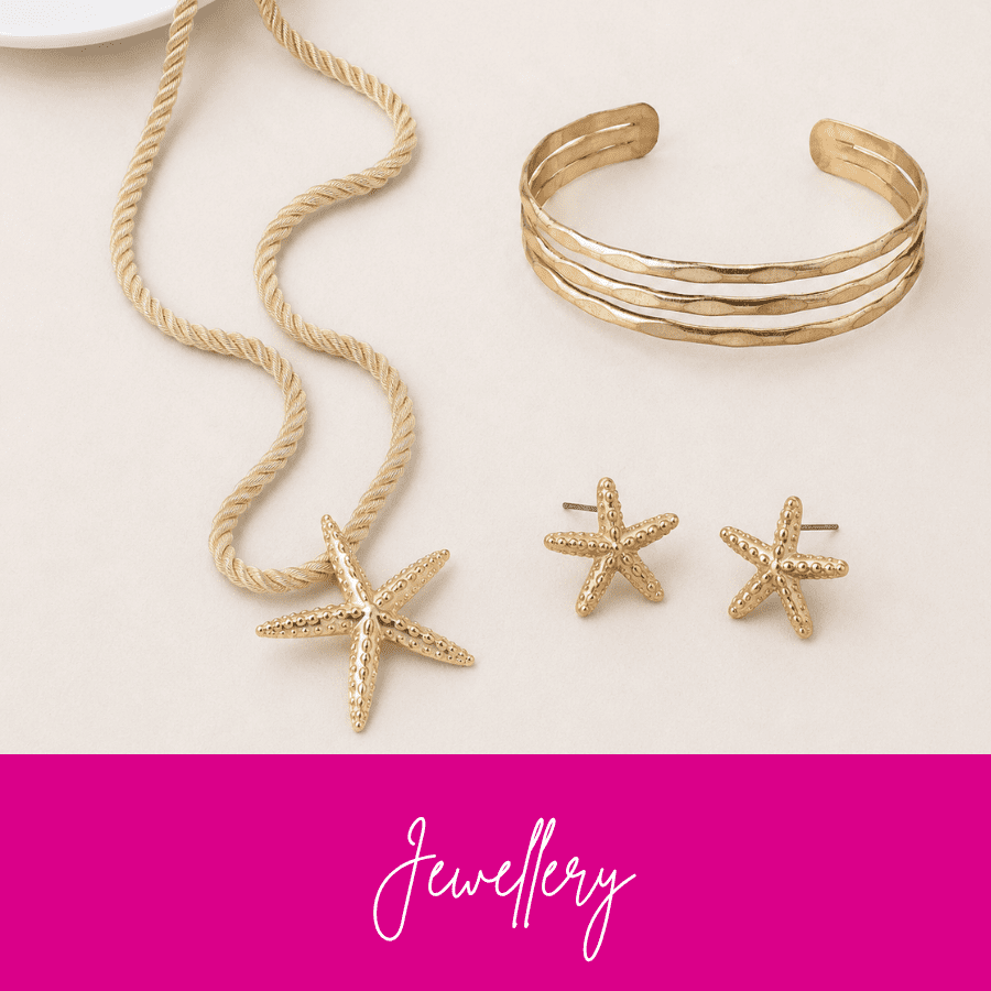 Beautiful collection of everyday jewellery in silver, rose gold and gold.