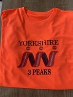 3 PEAKS PERFORMANCE T SHIRT- L. ORANGE