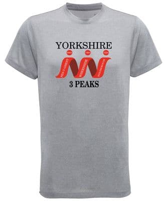 3 PEAKS PERFORMANCE T SHIRT- SILVER MIX