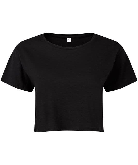 HYBRID WOMEN'S BLACK CROP TOP