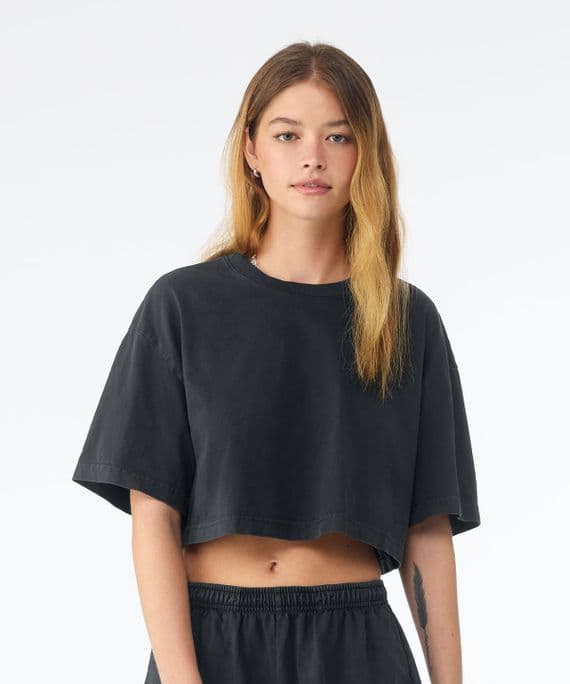 HYBRID WOMEN'S WASHED CROP OVERSIZED T