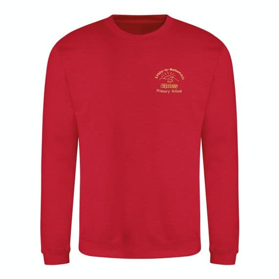 RED ROUND NECK SWEATSHIRT