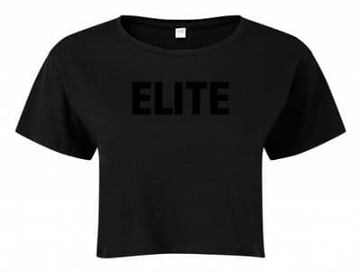 WOMEN'S BLACK CROP TOP