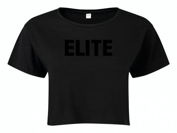WOMEN'S BLACK CROP TOP
