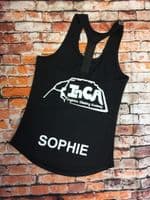 WOMEN'S  BLACK RAZORBACK TOP