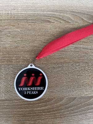 YORKSHIRE 3 PEAKS MEDAL & RIBBON