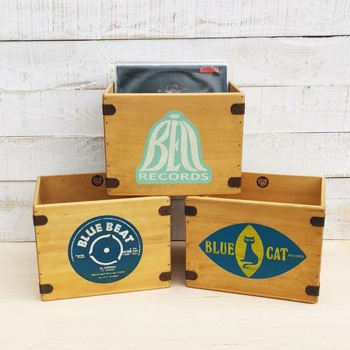 12 Inch Record Boxes Handcrafted Solid Wood Vinyl Crates