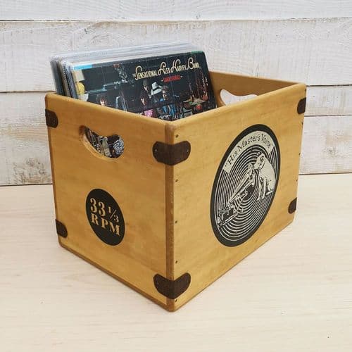 12 Inch Record Boxes Handcrafted Solid Wood Vinyl Crates